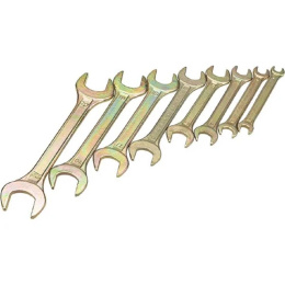 Rexant 12-5844-2 Набор ключей рожковых 6х7-20х22мм , 8 шт, желтый цинк