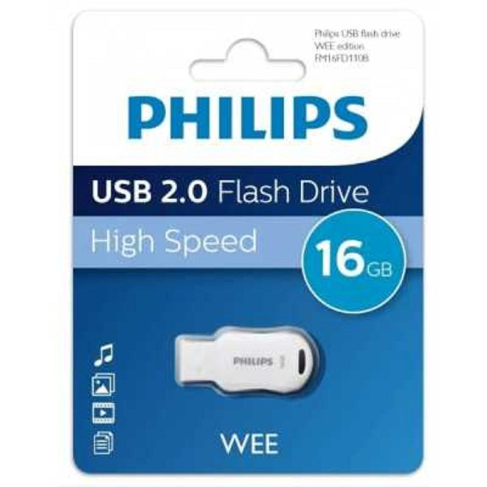 Флеш накопитель 16GB PHILIPS WEE 2.0 16GB, USB 2.0 FM16FD110B/97