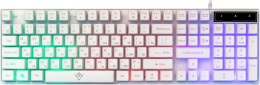 Клавиатура KG-23U WHITE Nakatomi Gaming - игровая с RGB-подсветкой, USB, белая