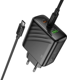 Сетевое зар./устр. Hoco CS26A Article 45W 3A PD+QC+AFC универсальное черный PD45W