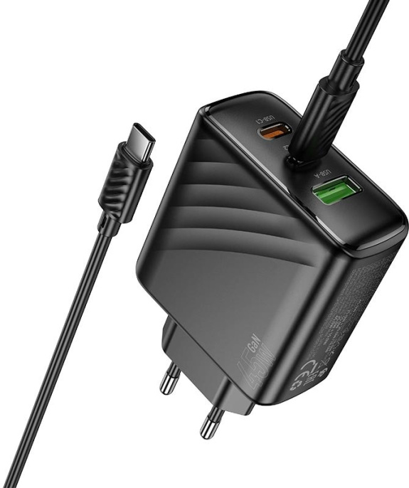 Сетевое зар./устр. Hoco CS26A Article 45W 3A PD+QC+AFC универсальное черный PD45W