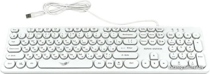 Dialog Gan-Kata Клавиатура KGK-16U WHITE - игровая с RGB-подсветкой, USB, белая