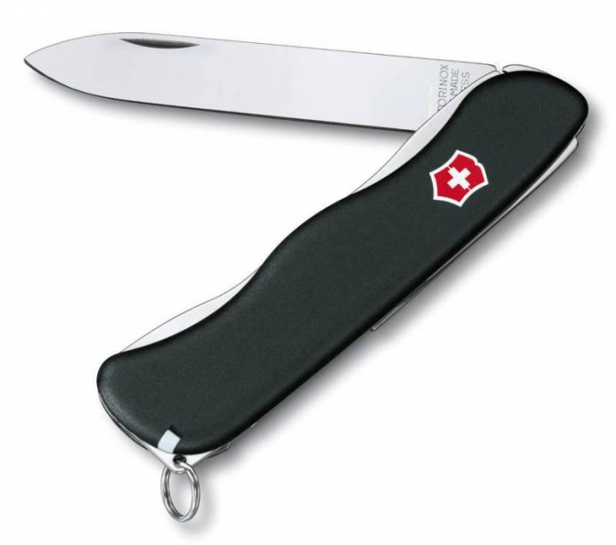 Складной нож Victorinox Sentinel, функций: 4, 111мм, черный, коробка картонная [0.8413.3]