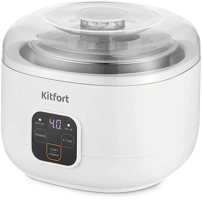 Йогуртница Kitfort КТ-6082 15Вт 1б. 1000мл упр.:электрон. белый