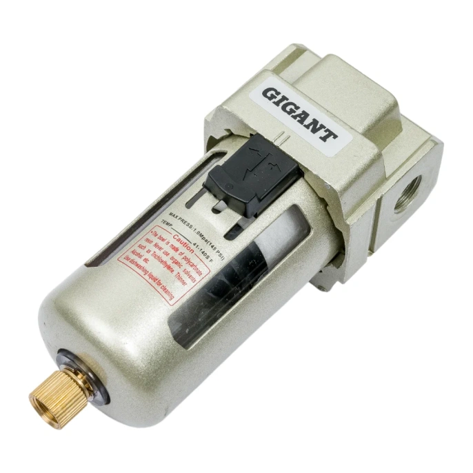 Фильтр-влагоотделитель для компрессора 1/4"; 1500 л/мин; 10 бар Gigant GAF3000-02