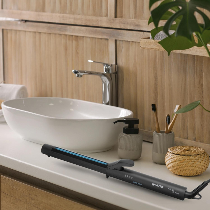 Щипцы Vitek Aquamarine VT-2313 60Вт макс.темп.:200С покрытие:керамическое