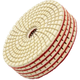 Алмазный гибкий шлифовальный круг 100 мм, P100, мокрое шлифование, 5 шт. MATRIX 73508