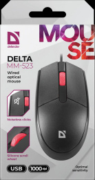 Мышь проводная DEFENDER Delta Дельта MM-523 черный USB, 1000dpi, 3but 52523