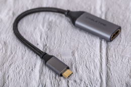 Кабель-адаптер CABLETIME CP10B (CT-C160-PU31-CMHDFn1-S0.2) 0.2 м, USB Type-C - HDMI, 4K/60 Гц, коаксиальный, нейлоновый