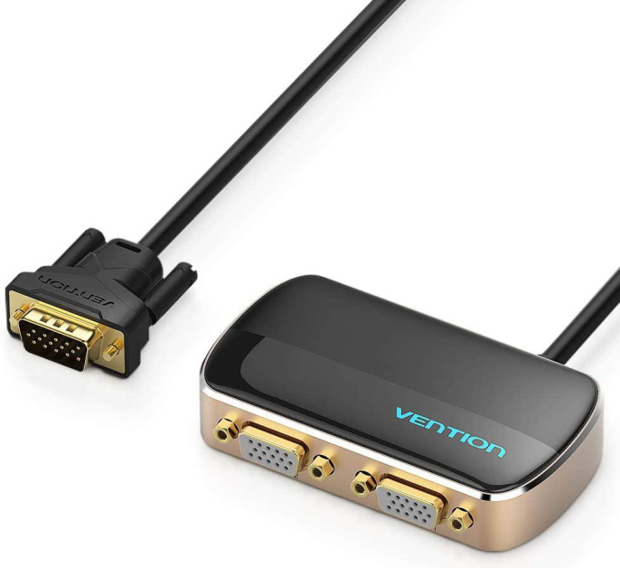 Разветвитель-сплиттер Vention VGA 15M/2x15F на 2 монитора DBABF
