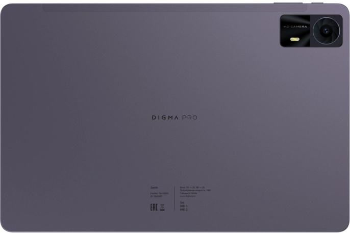 11" Планшет DIGMA PRO Zenith 6/128 GB T606 4G, 1920 x 1200, Android 14, графит [ta2d1p01]