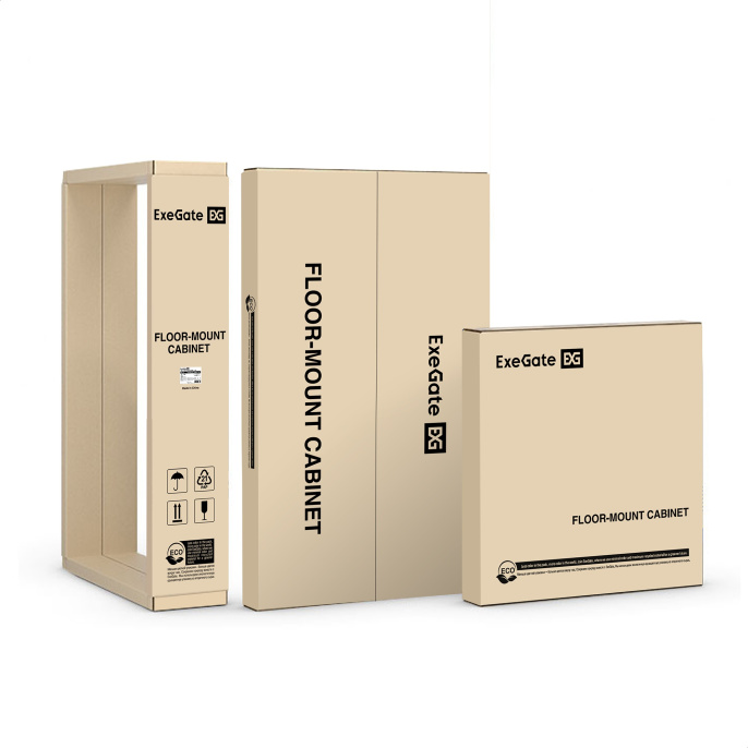 Шкаф телекоммуникационный 19" напольный 18U ExeGate EC-FS-18U.600.600.V.GREY 19”, 18U, 600x600x987mm ШхГхВ , передняя и задняя двери перфорированные, EX301399RUS