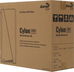 Корпус ATX Aerocool Cylon, Midi-Tower, без БП, белый [cylon wh]