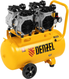 Компрессор поршневой Denzel DLS 2200/50 безмасляный 380л/мин 50л 2200Вт желтый