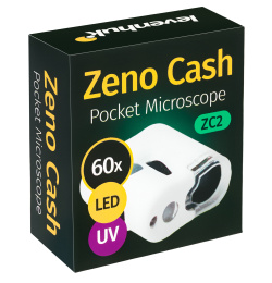 Микроскоп LEVENHUK Zeno Cash ZC2, световой/оптический, 60х, белый [74107]