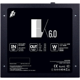 Блок питания 1STPLAYER FK 600W PS-600FK ATX 2.4, APFC, 85% EFF, Double Forward, 120mm fan, non-modular