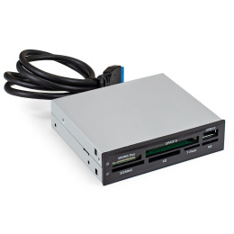 Картридер Exegate «Картридер USB3.0 ExeGate <CR-611U3> (внутренний, 3.5», мультиформатный:» SD/SDHC/SDXC/MMC/microSD/T-Flash/CF/MS/MS micro/XD, 1 доп.порт USB3.0, черный, металл) (133273) EX293028RUS