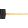 Kranz KR-12-8145 Киянка резиновая 910 г, черная резина, деревянная рукоятка