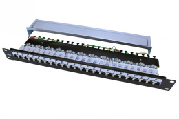Патч-панель Hyperline PP3-19-24-8P8C-C6-SH-110D 19" 1U 24xRJ45 кат.6 FTP
