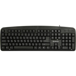 Клавиатура Defender Office HB-910 RU USB [45910] {Проводная, полноразмерная, черная} 045910