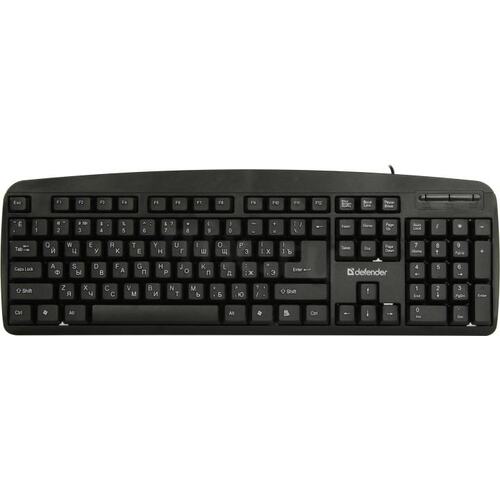 Клавиатура Defender Office HB-910 RU USB [45910] {Проводная, полноразмерная, черная} 045910
