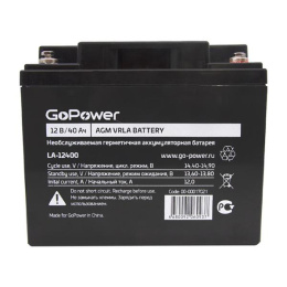 Аккумулятор свинцово-кислотный GoPower LA-12400 12V 40Ah 00-00017021