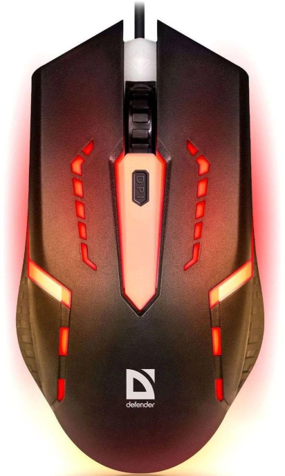 Мышь проводная Defender Flash MB-600L, игровая, оптическая, USB, 1200dpi, черный [52600]