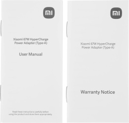 Сетевое зар./устр. Xiaomi 67W HyperCharge Power Adapter 67W 3.25A PD USB универсальное белый BHR07SKEU