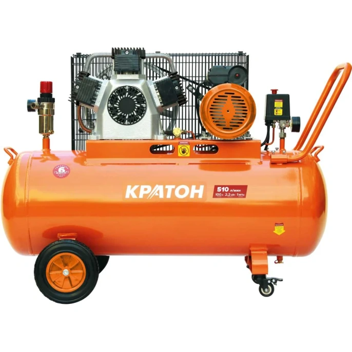 Компрессор с ременной передачей безмасляный Кратон AC-510-100-BDW 3 01 01 069