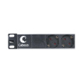 Блок розеток для 19" шкафов, горизонтальный, 6 розеток, 10A Cabeus PDU-6P-2IEC без выключателя, шнур 2 м, вилка IEC 320 C14