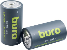 C Батарейка Buro Alkaline LR14,  2 шт. 7500мAч