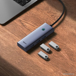 Хаб Baseus BS-OH150 UltraJoy Series 5 портов Type-C до HDMI4K@30 Гц*1+USB 3.0*3+PD*1 Space Grey B00052801811-00