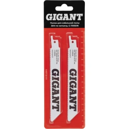 Пилки для сабельной пилы Gigant BIM по металлу шаг 152*19*0.9мм 1.8мм-14TPI 2шт. G-1108206