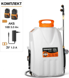 Опрыскиватель Daewoo DSA 12 Li Set аккум. ранц. 12л оранжевый/белый
