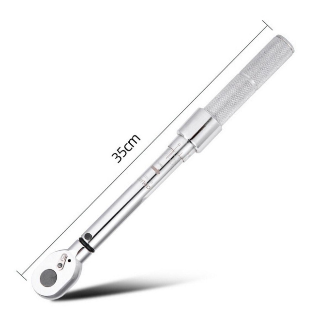 Динамометрический ключ предельный Deli DL170025 5-25Нм, 3/8", головка Cr-Mo, 72 зуба, точность +/- 3%, противоскользящая рукоятка, кейс