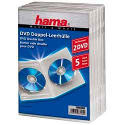 Коробка Hama на 2CD/DVD H-83894 Jewel Case прозрачный упак.:5шт
