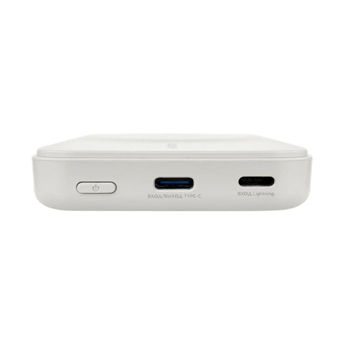 Мобильный аккумулятор Solove W12 5000mAh QC3.0/PD3.0 20W 3A USB-C беспров.зар. белый W12 WHITE RUS