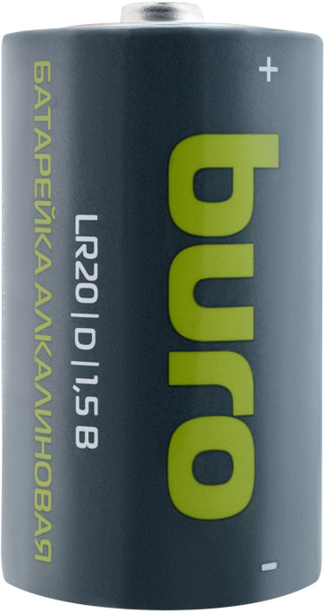 D Батарейка Buro Alkaline LR20,  2 шт. 18000мAч