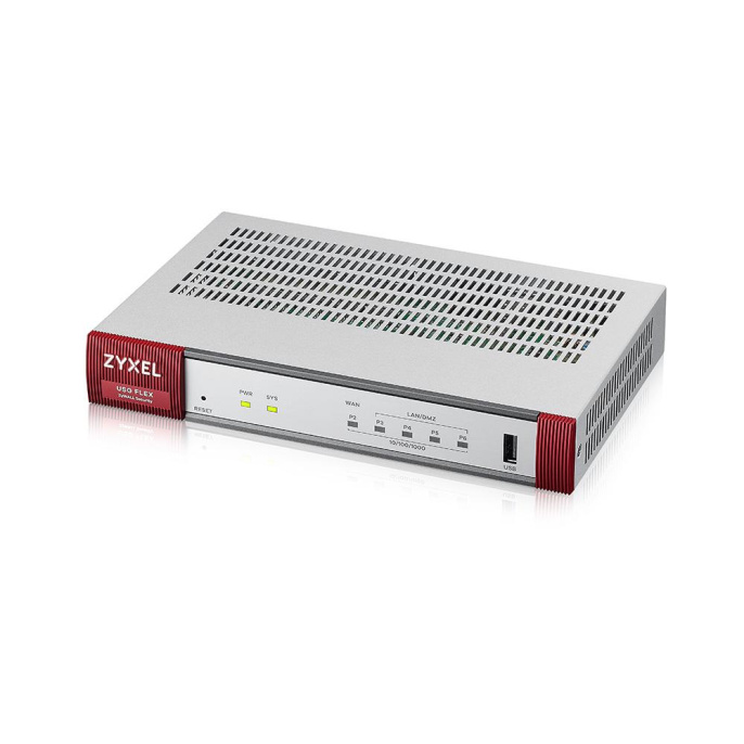Межсетевой экран ZyXEL USG Flex 100H,  красный [usgflex100h-euci02f]