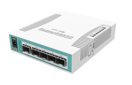 Коммутатор MikroTik Cloud Router Switch 106-1C-5S with QCA8511 400MHz CPU, 128MB RAM, 1x Combo port Gigabit Ethernet or SFP , 5 x SFP cages, RouterOS L5, desktop case, PSU (CRS106-1C-5S)