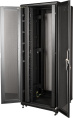 Шкаф серверный Lanmaster TWT-CBB-42U-8X10-P1 напольный 42U 800x1000мм пер.дв.перфор. задн.дв.перфор.2-хст. 2 бок.пан. 800кг черный