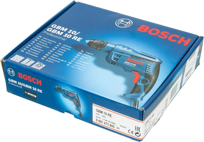 Дрель безударная Bosch GBM 10 RE 600Вт патрон:быстрозажимной реверс 0601473600