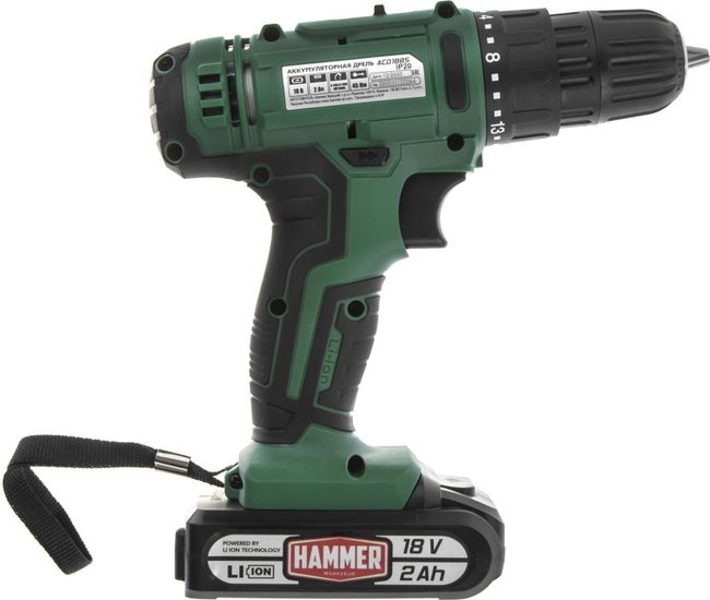 Дрель-шуруповерт аккумуляторная Hammer ACD18BS (680329)