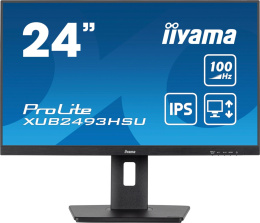 23.8" Монитор Iiyama ProLite XUB2493HSU-B7, 1920x1080, IPS, 100Гц, 1хHDMI, 1хDP, черный