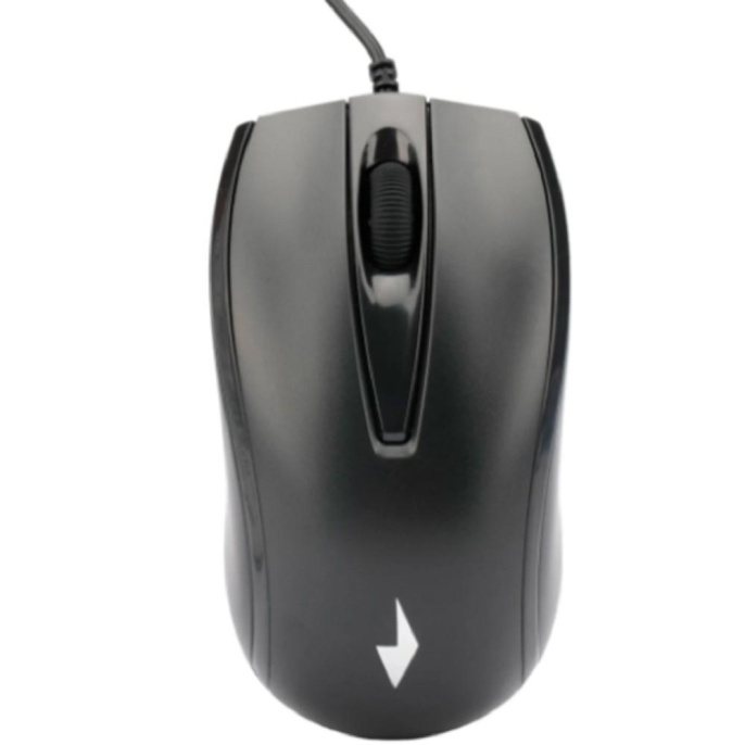 Мышь Gembird USB 2 кнопки+колесо кнопка 1000 DPI черный, кабель 1.8м MOP-110