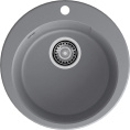 Кухонная мойка GRANFEST GRANFEST Мойка URBAN 649 1-чаша D-490мм, монтаж: врезной, материал: кварц, цвет: темно-серый URBAN 649 dark gray
