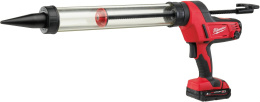 Клеевой пистолет Milwaukee C18 PCG/600A-201B (4933441305) (аккумуляторный, 6 скоростей, максимальное толкающее усилие: 4500 Н, держатель картриджа на 600 мл, 1 x M18 B2 аккумулятор, M12-18 C зарядное устройство в комплекте)