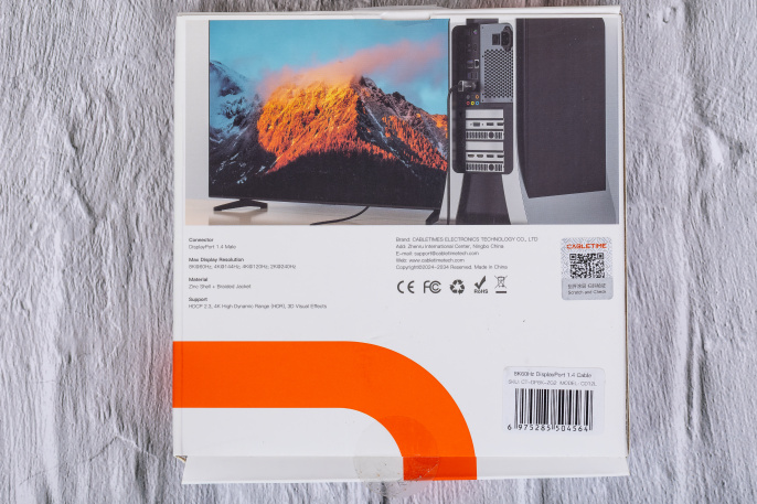 Кабель CABLETIME CD12L (CT-DP8K-ZG2) 2 м, 8K 60 Гц Displayport 1.4 4K 144 Гц 10 футов для компьютера PS4