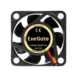 Вентилятор 24В DC ExeGate EX04015S3P-24 (40x40x15 мм, Sleeve bearing (подшипник скольжения), 3pin, 7500RPM, 32dBA) EX297065RUS