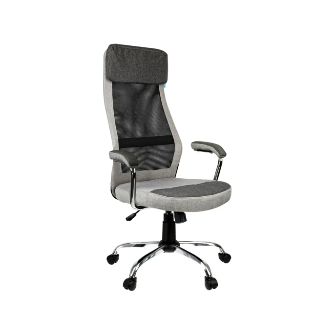 Кресло руководителя Helmi hl-e41 stylish, ткань/сетка, серая/бежевая 318582